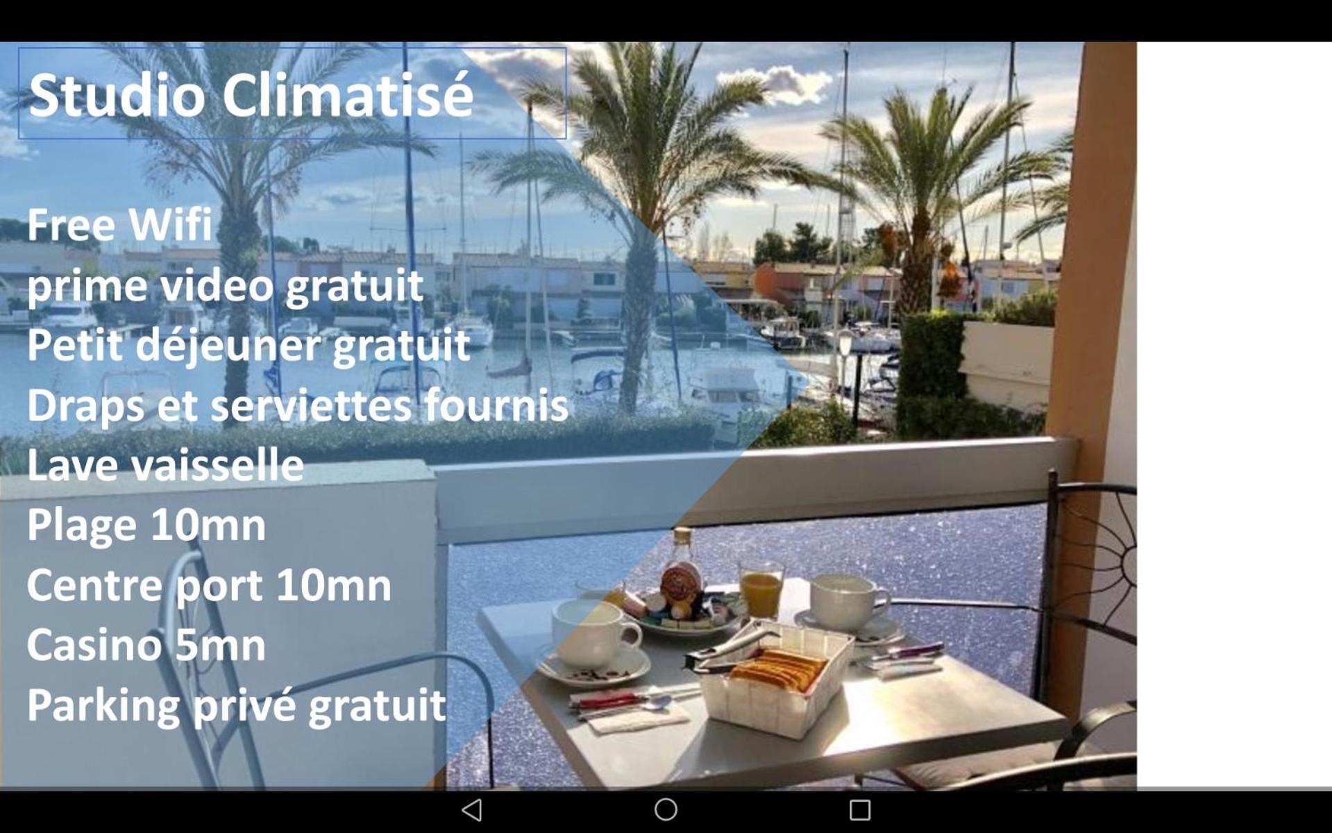 Cap Capistol Studio Le Cap D'Agde Vue Port Luaran gambar
